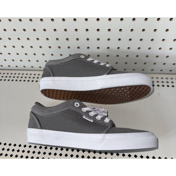 VANS Skate Chukka Low Mens Canvas Athletic Skateboarding Shoes Size 7 Gray White - Picture 5 of 8